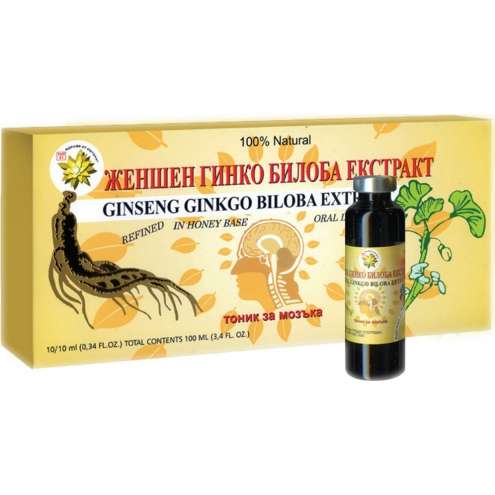 Harbin Ženšen + Ginkgo Biloba ampule 10 x 10 ml